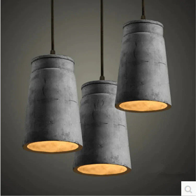 Retro Industrial Creative Cafe Bar Table Bedroom Personalized Restaurant Cement Chandelier Pendant