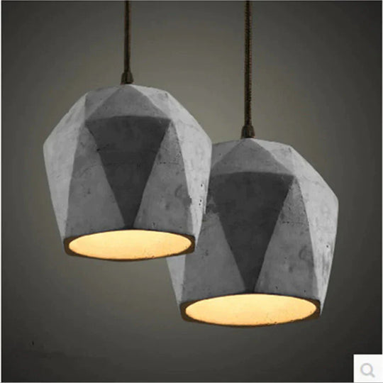 Retro Industrial Creative Cafe Bar Table Bedroom Personalized Restaurant Cement Chandelier Pendant