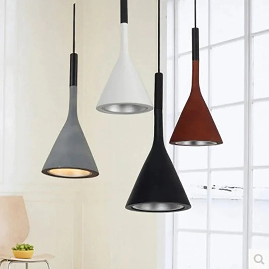 Retro Craft Chandelier Single Bar Creative Led Gray / Warm Light Pendant