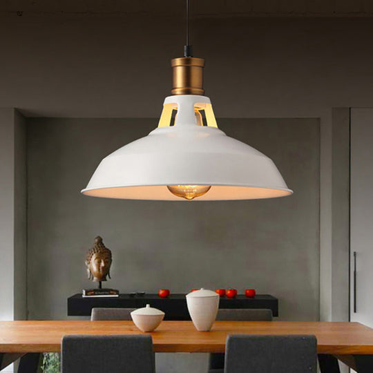 Farmhouse Style Dining Room Ceiling Light Fixture In Black/White/White White / 10.5’ Pendant
