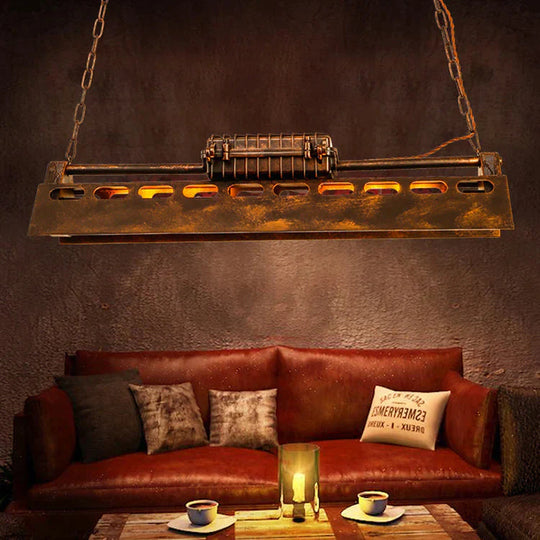 Gold Retro Industrial Chandelier Iron Lamps Pendant