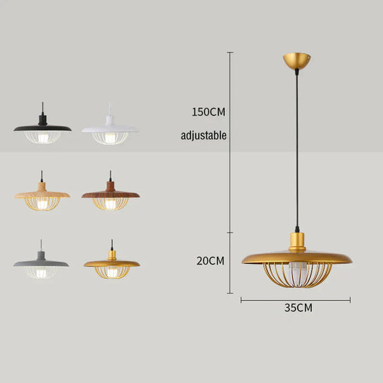 Creative Wood - Colored Flying Saucer Chandeliers Small / Black Pendant