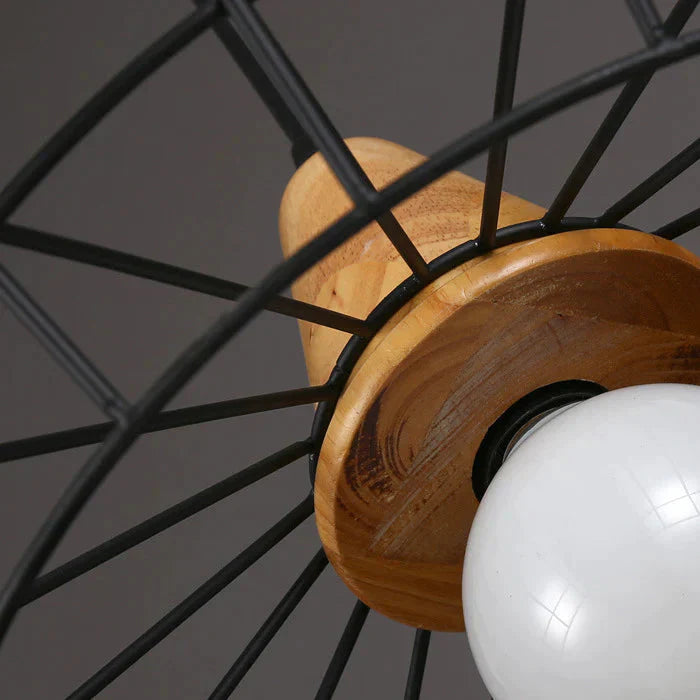 American Country Individual Log Chandelier Nordic Inn B &amp; Restaurant Bedroom Simple Retro Iron Wire