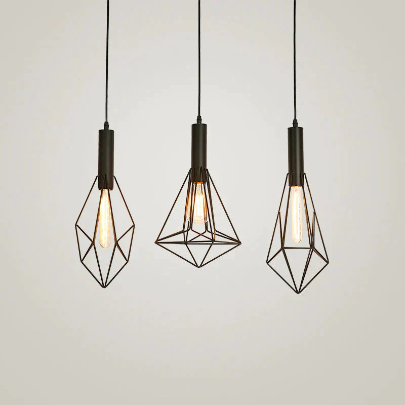 Decorative Chandelier Creative Post - Modern Restaurant Bar Iron Single Dia Deng Retro Lamps Pendant