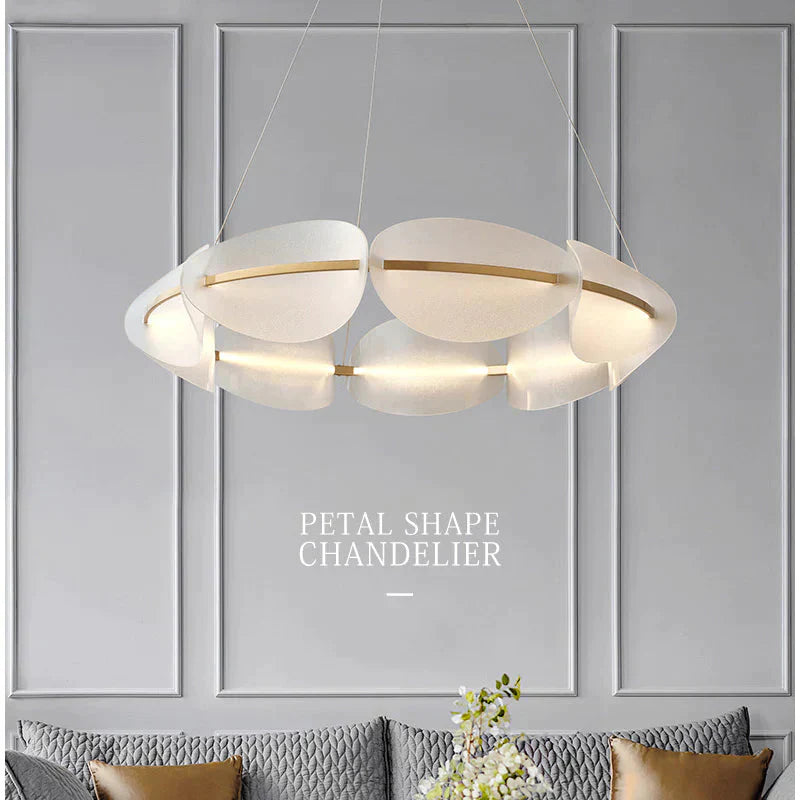 Circular Household Simple Petal Warm Chandelier Pendant