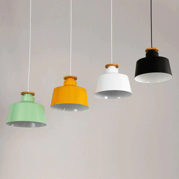 Nordic Color Candy Chandelier Modern Creative Bedroom Bedside Coffee Restaurant Solid Wood Pendant
