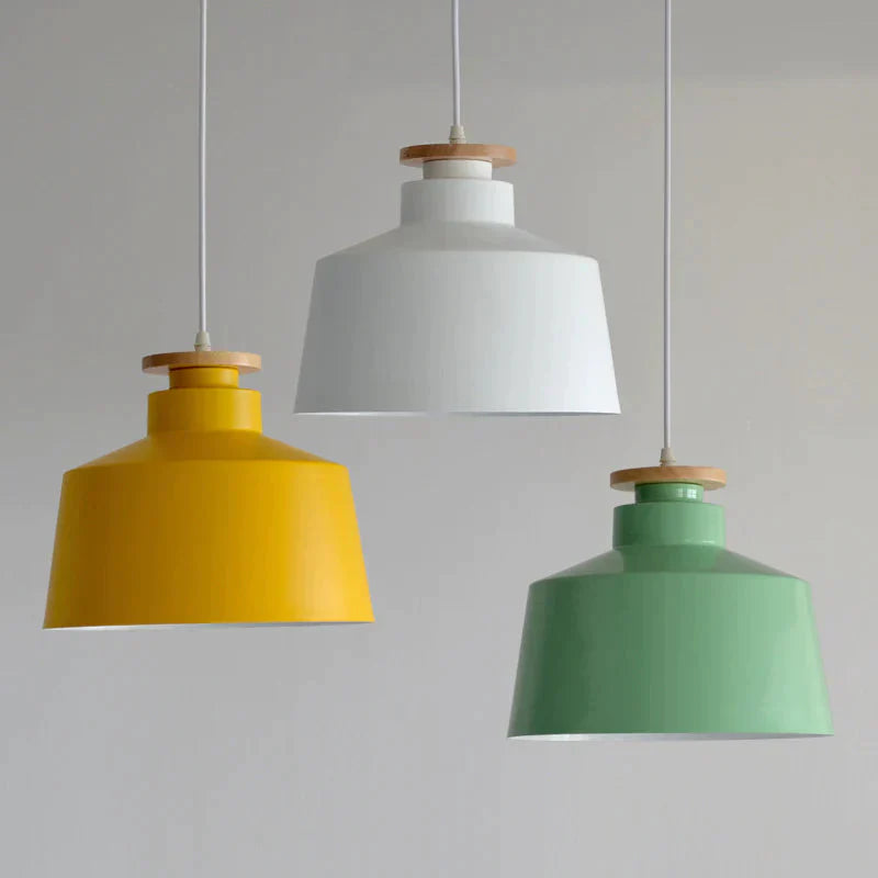Nordic Color Candy Chandelier Modern Creative Bedroom Bedside Coffee Restaurant Solid Wood Pendant