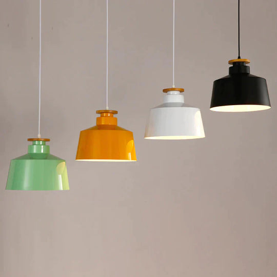 Nordic Color Candy Chandelier Modern Creative Bedroom Bedside Coffee Restaurant Solid Wood Pendant