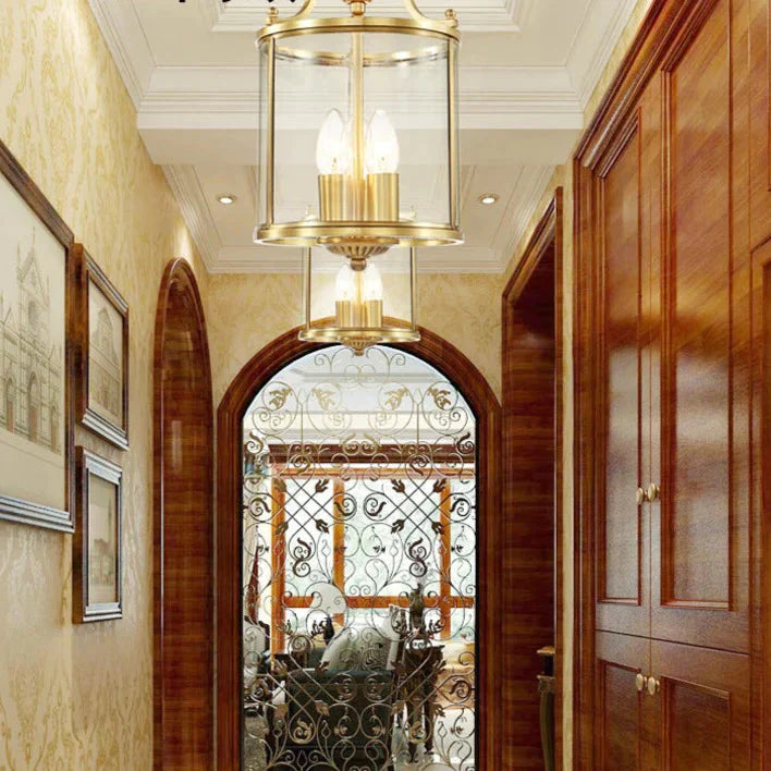 Bar Porch Corridor Chandelier Simple Copper Dining Room Study Balcony Pendant