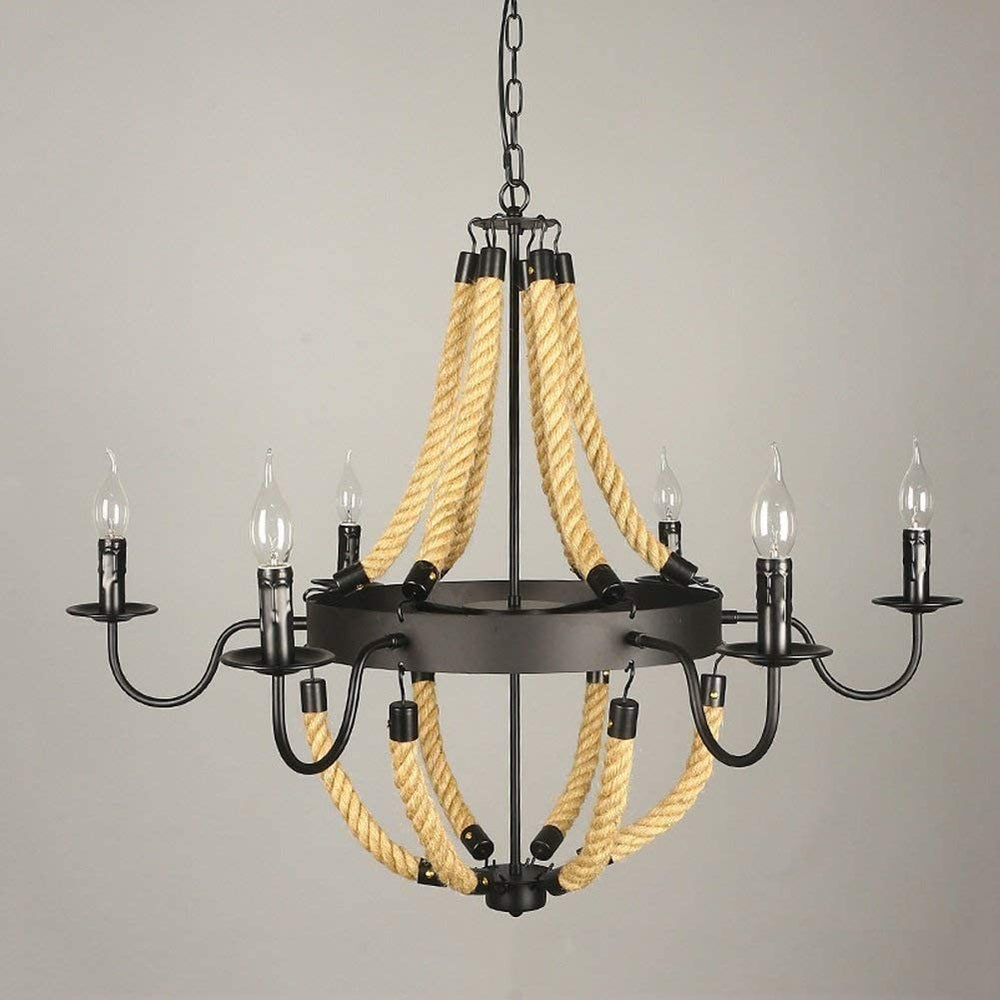 American Country Loft Vintage Big Wooden Beads Hang Pendant Lamp E27 E14 Led Lights Modern For
