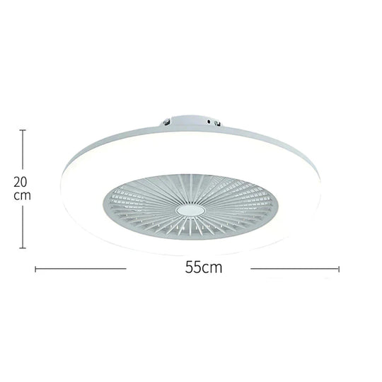 Bedroom Ceiling Light Macaron Invisible Fan Lamp Led
