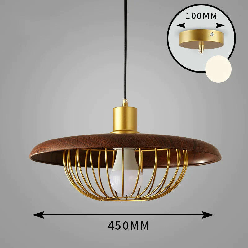 Simple Nordic Single Head Chandelier Personalized Bar Restaurant Bedroom Lamp Coffee Shop Hat