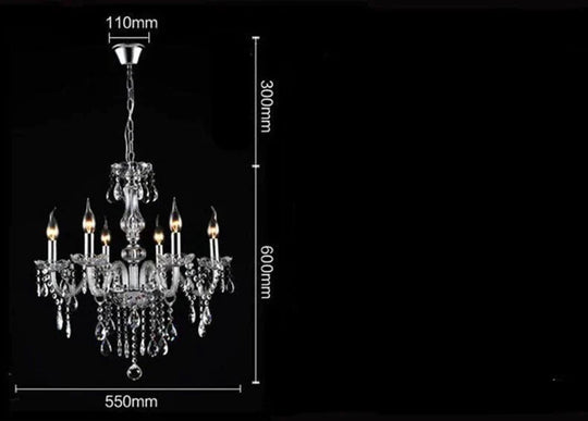 Bedroom Living Room Lamp Hotel European - Style Crystal Restaurant Chandelier Creative Lamps 6