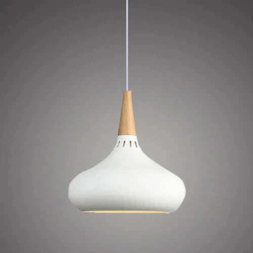 Nordic Single - Headed Wooden Dining Chandelier Personality Creativity Macaroon Color Balcony