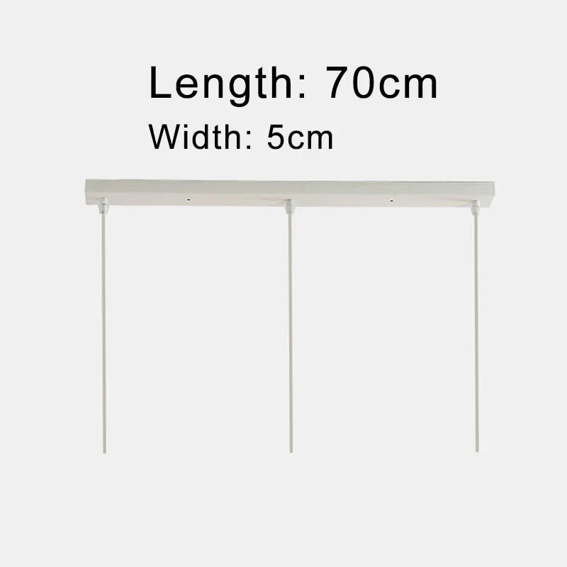 Modern Nordic Pendant Lights Iron Lampshade Wood Led Hanging Lamp Long Line White Base