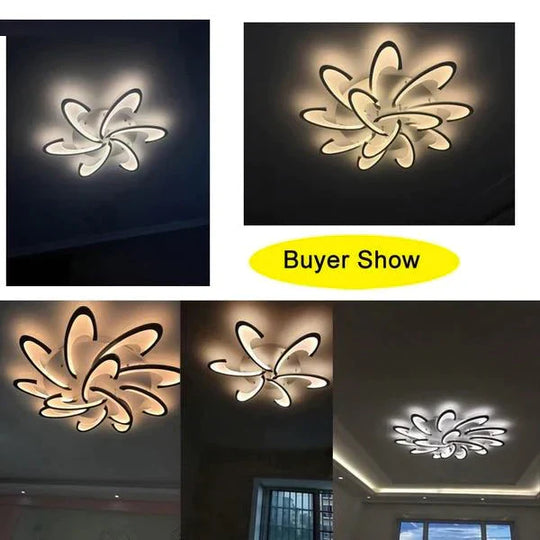 Remote Control Led Ceiling Lights With Ultra - Thin Acrylic Flush Mount Lamp