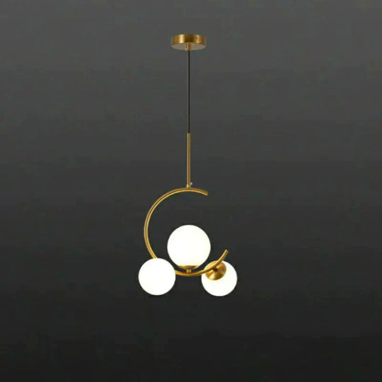 Nordic Corridor Lamp Creative Chandelier Bedroom Glass Light Luxury Decorative Lamps Small Milk