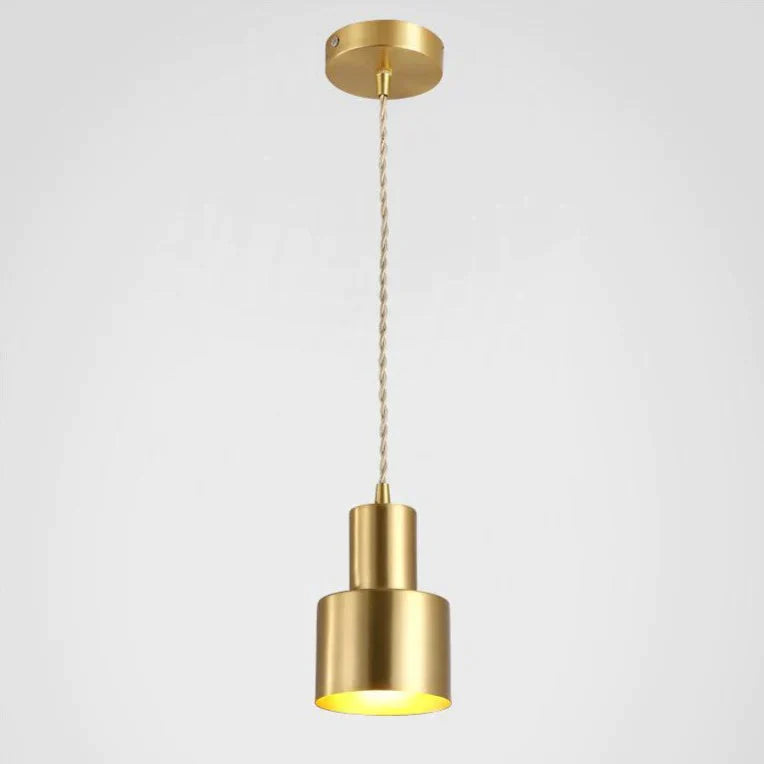 Nordic Solid Wood All - Copper Living Room Creative Aisle Bedroom Walnut Bedside Chandelier Single