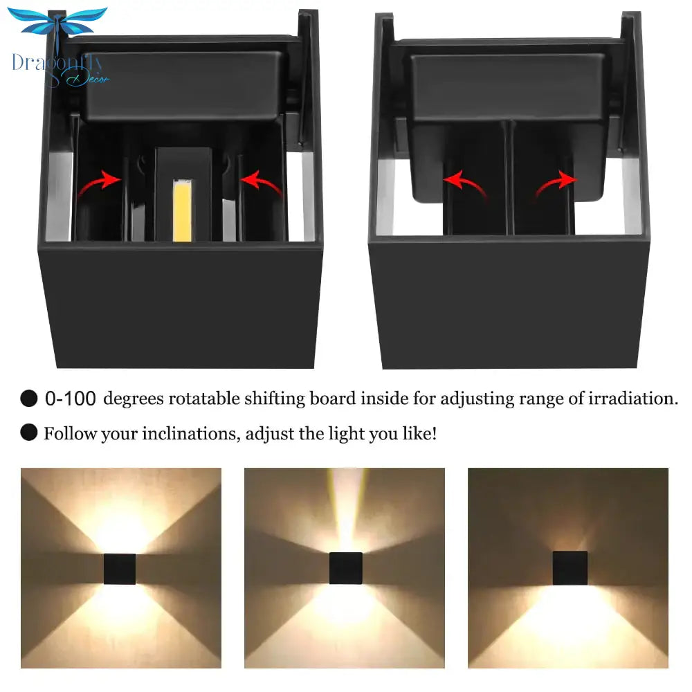 6W 12W Outdoor Waterproof Ip65 Wall Lamp Modern Led Light Indoor Sconce Decorative Lighting Porch