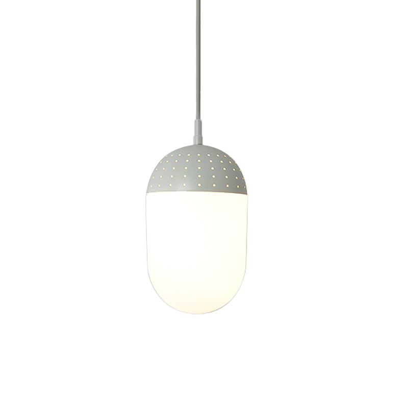 Addison - Nordic Globe/Ellipse Suspension Light With Opal White Glass Shade Metal 1