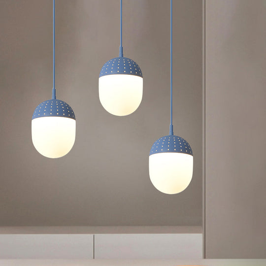 Addison - Nordic Globe/Ellipse Suspension Light With Opal White Glass Shade Metal 1