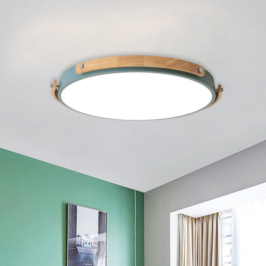 Macaron - Style Acrylic Circular Led Flush Ceiling Light - Stylish Lamp For Kid’s Bedroom And