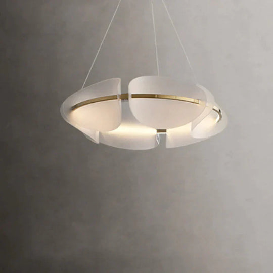Circular Household Simple Petal Warm Chandelier 6 Heads / Light Dia 600Mm Pendant