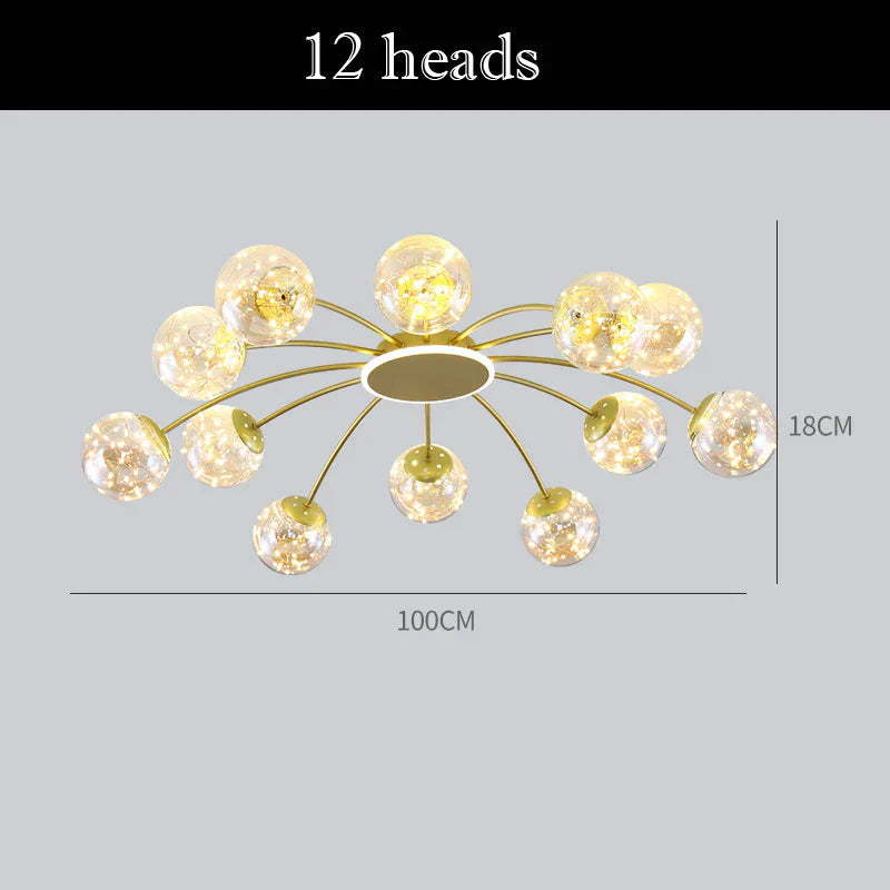 Simple Ceiling Lamp Living Room Full Of Starlight Creative New 12 Heads / White Light