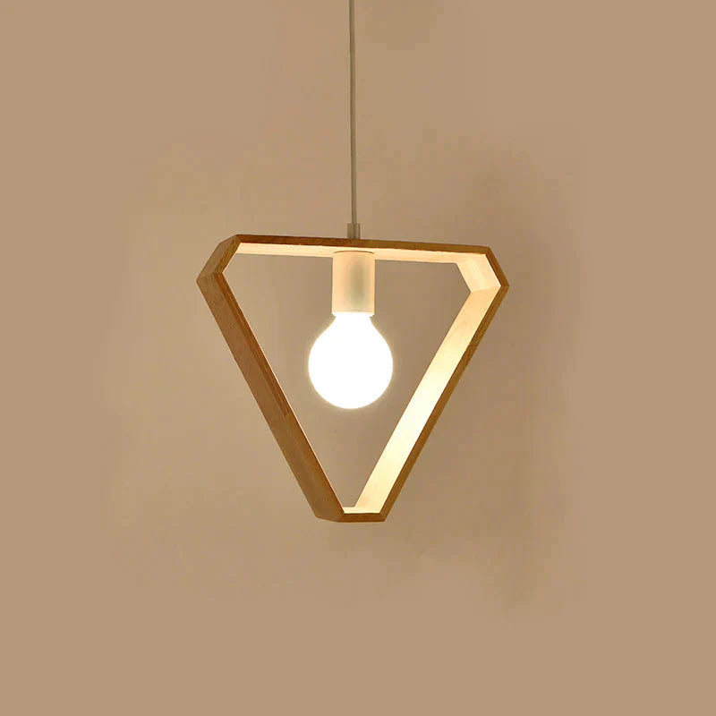 Simple Restaurant Chandelier Solid Wood A / No Bulb Pendant