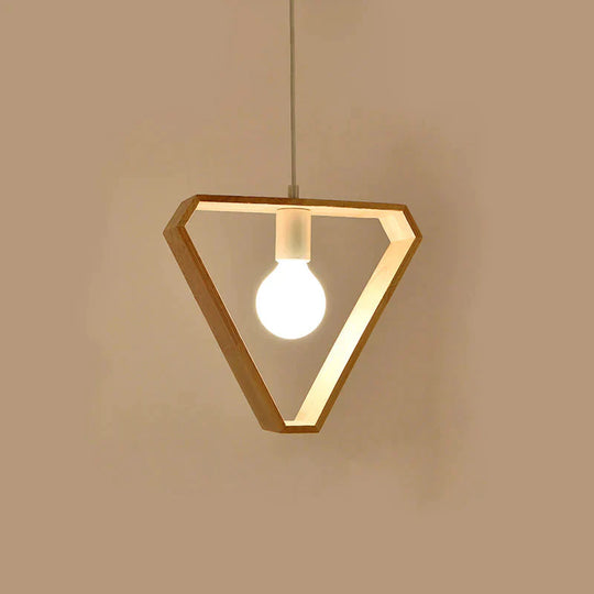 Simple Restaurant Chandelier Solid Wood A / No Bulb Pendant