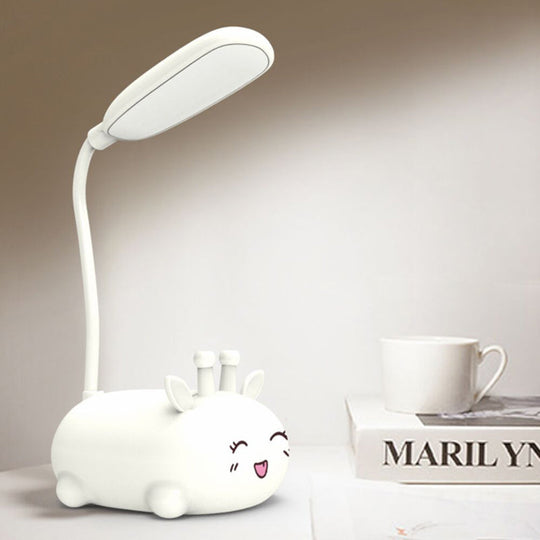 Zoey - Sika Cartoon Deer Desk Lamp Plastic Kid Room Led Night Light With Flexible Arm In