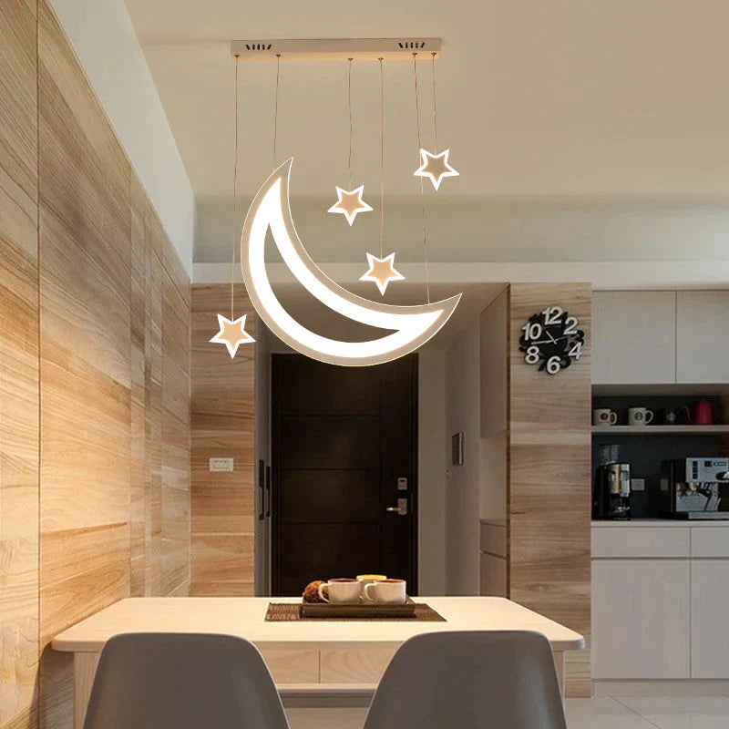 Star Moon Restaurant Chandelier Creative Personality Simple Modern Bedroom Hotel Dining Room Bar