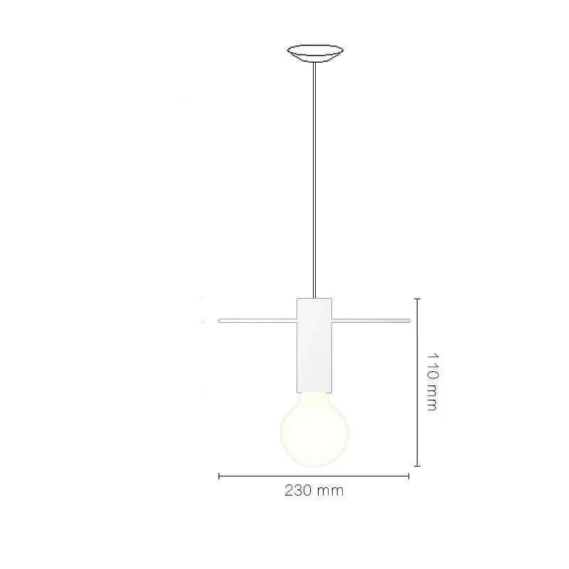 Nordic Creative Restaurant Chandelier Single Simple Personality Window Lighting White Single Head /