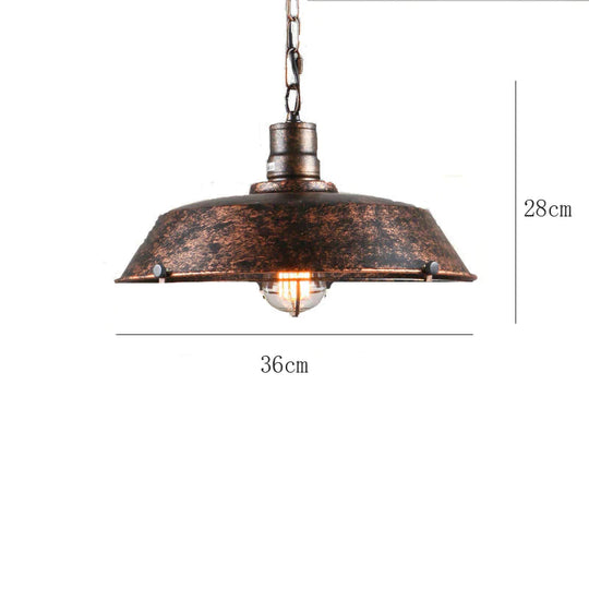 Retro Personality Art Guest Dining Room Lamp Single Head Bar Lid Chandelier Pendant