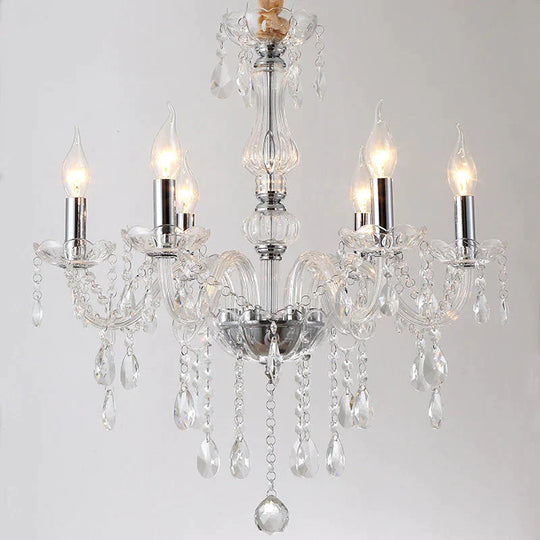 Bedroom Living Room Lamp Hotel European - Style Crystal Restaurant Chandelier Creative Lamps Pendant