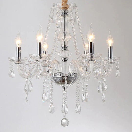 Bedroom Living Room Lamp Hotel European - Style Crystal Restaurant Chandelier Creative Lamps Pendant