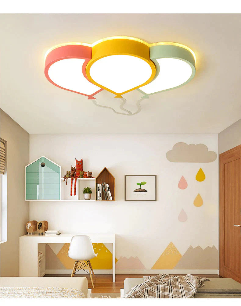 Modern Color Led Creative Nordic Balloon Ceiling Lamp 60*40Cm 24W / White Light