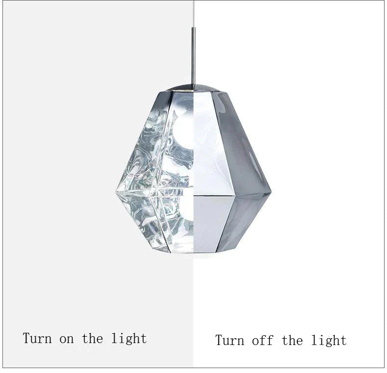 Nordic Restaurant Glass Chandelier Post - Modern Cafe Bedroom Shopping Hall Model Room Personality