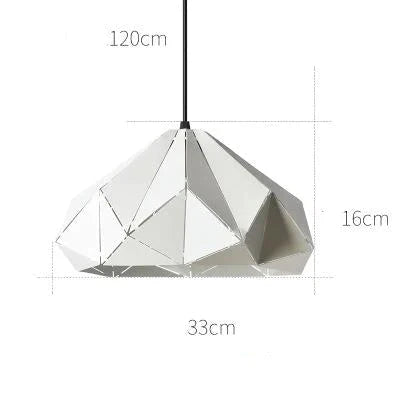 Nordic Creative Art Chandelier Personality Diamond Hollow Out Bar Restaurant Coffee Shop Lamp Iron
