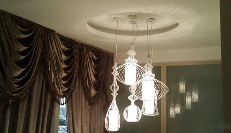 Creative Cafe Retro Birdcage Lamp Chandelier Pendant