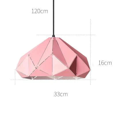 Nordic Creative Art Chandelier Personality Diamond Hollow Out Bar Restaurant Coffee Shop Lamp Iron