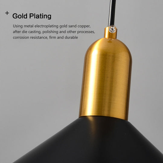 Nordic Iron Lampshade Pendant Light: Modern Hanging Lamp For Home Decor Cafe Bar Restaurant Light