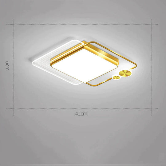 Simple Modern Originality Of Ceiling Lamp In Bedroom B - L42 Xw42 Xh6Cm / Stepless Dimming