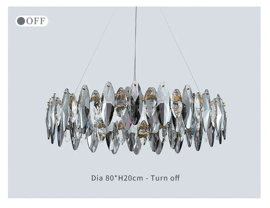 Luxury Crystal Chandelier Living Room Lamps Upscale Modern Pendant