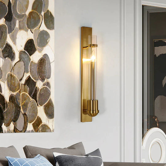 Harper Contemporary Gold Wall Sconce - Elegant Lighting For Living Rooms Bedrooms And Hallways Wall