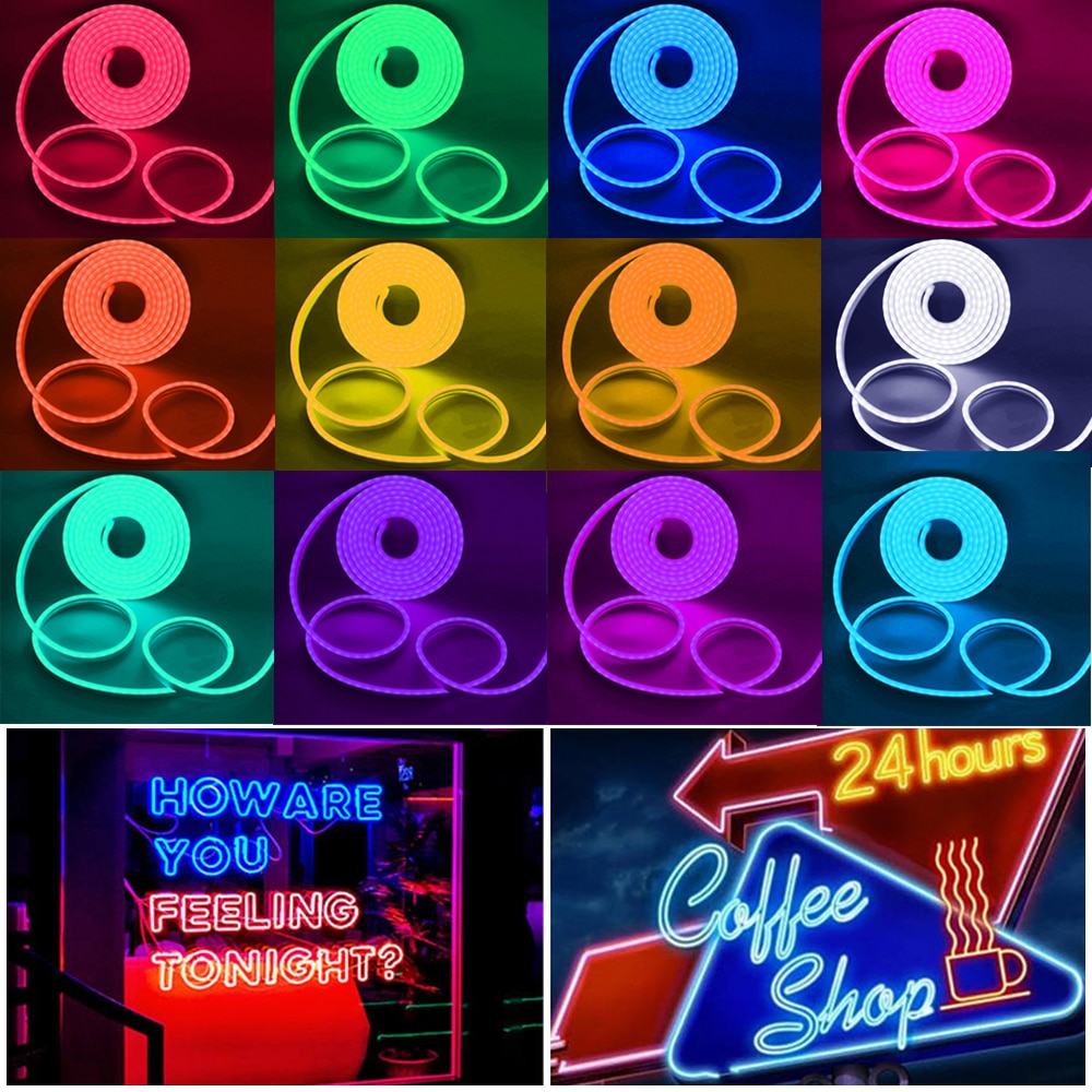 12V Rgb Led Neon Light Strip: Smart Dimmable Decor For Gazebos Led Strip Light