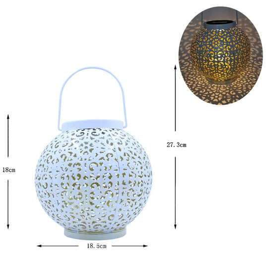 Waterproof Solar Lamp Retro Hollow Lantern Light Art Decorative Garden Light Led For Courtyard