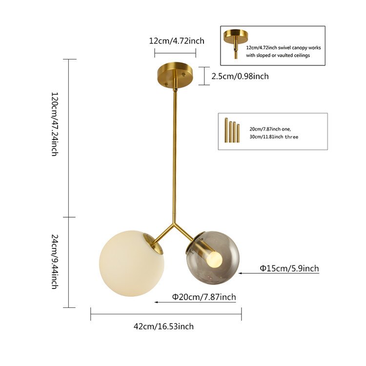 Nordic Design Magic Bean Glass Ball Pendant Lights Simple Individual Restaurant Hanging Lamp Shop