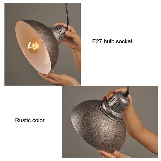 American Loft Chandelier Retro E27 Droplight Industrial Pendant Lamp Restaurant Bar Dining Room