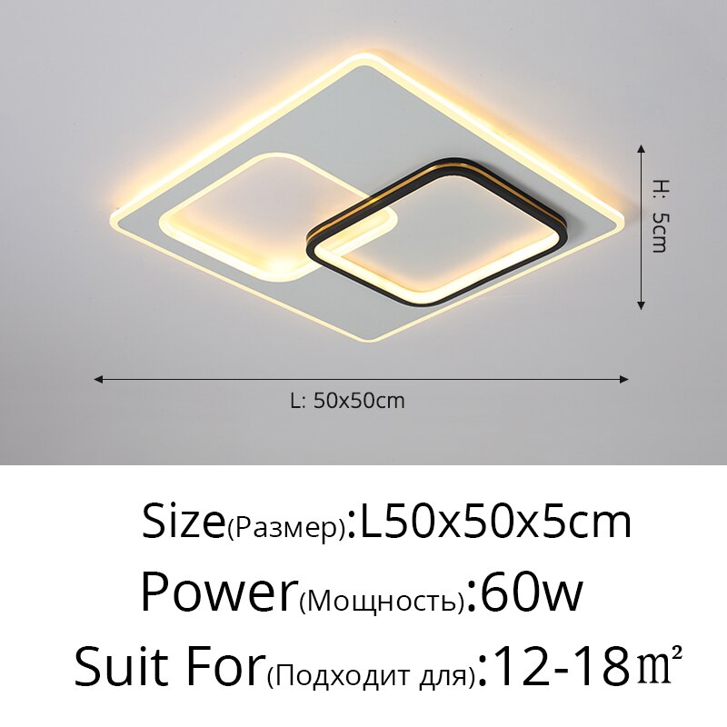 Postmodern Minimalist Creative Bedroom Led Chandeliers Ultra-Thin Nordic Luxury Living Room Circular